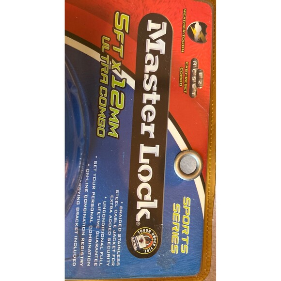 VTG New Old Stock 2004 Master Lock Combination Bike Lock 5 ft Ultra Combo - Picture 2 of 5